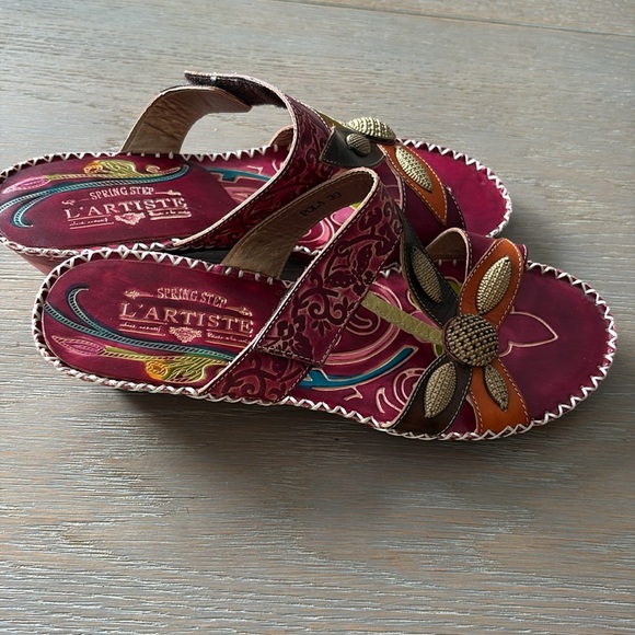 L’Artiste by spring step  Floral Slide Sandals, size 39, new - Picture 3 of 8